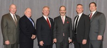 Rep. Eliot Engel (D-17th NY), third from right, with (l. to r.) Tom Klein and Tom Cook, Local 5; IP Newton Jones; and Kevin O’Brien and Thomas Ryan, Local 5.