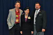Rep. Judy Chu (D-CA 32nd) with IR-CSO Jim Cooksey and IVP J. Tom Baca.