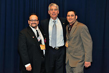 Sen. Mark Udall (D-CO), center, with L-101’s Gary Fernandez and Robert Gallegos.