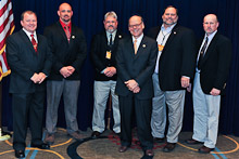 Rep. Steve Cohen (D-TN 9th), center, with Robert Lundsford Jr., L-454; William Tate, L-454; Roy Crownover, L-453; Michael Allen, L-263; and Jon Hill, L-454.