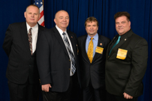 Rep. Mike Quigley (D-IL-5th), third from left, with, l. to r., IR Bill Staggs; Ben Kosiek, L-1; and Kirk Cooper, L-60.