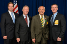 Rep. Paul Tonko (D-NY-20th), third from left, with IP Newton Jones, second from left; Tom Ryan, L-5, far left; and Kevin O’Brien, L-5, far right.