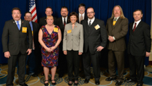Rep. Suzan DelBene (D-WA-1st), front row, third from left; with IVP J. Tom Baca, back row, third from left; and delegates from L-104 and L-290.